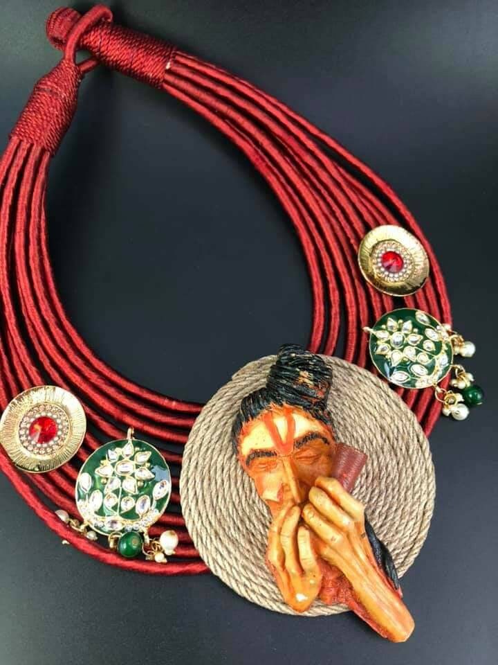Handmade choker , hippie Men , Indian Jewellery,handwork, Hippy Necklace