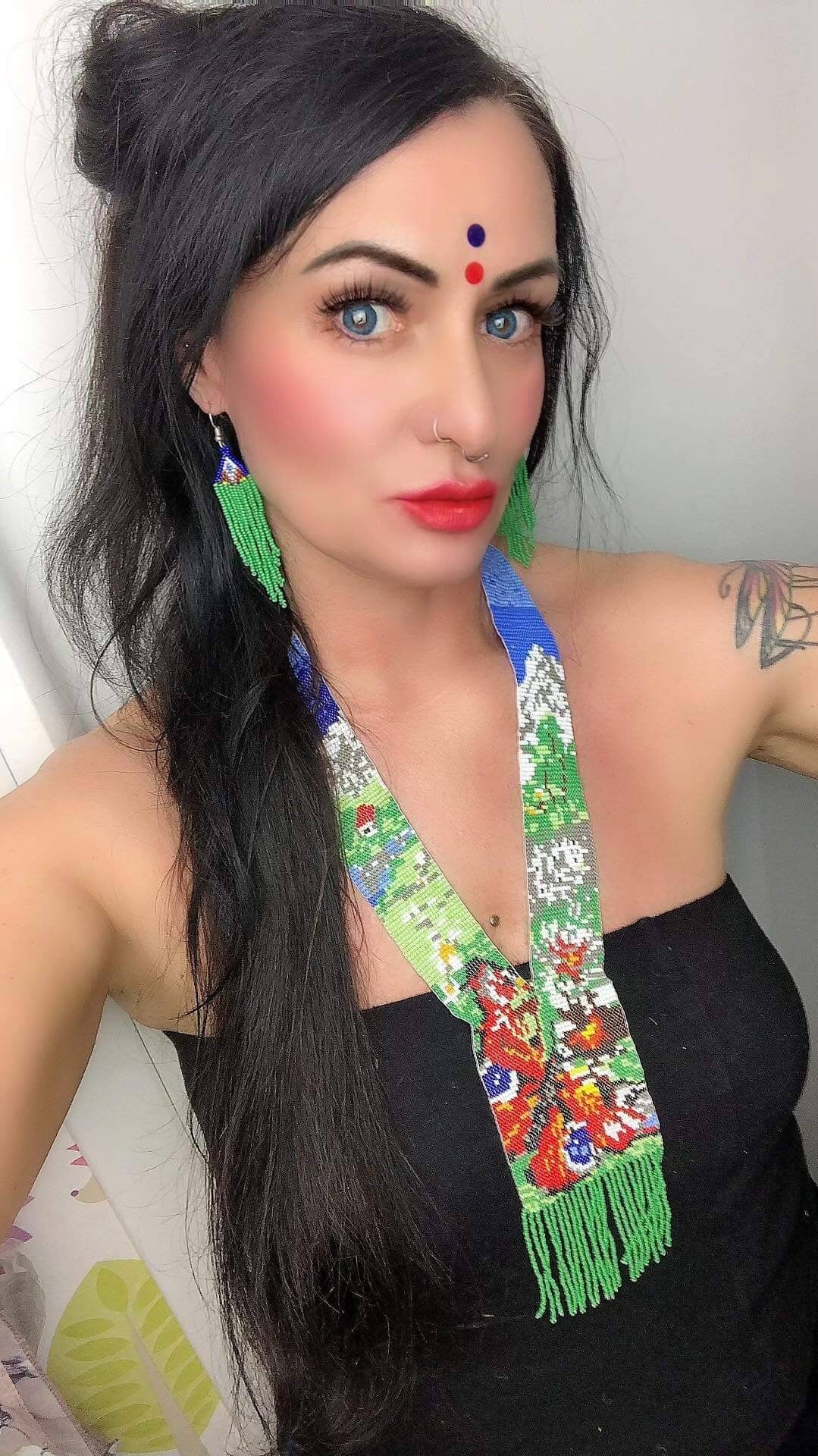 Handmade Beaded Butterfly Necklace: Boho Floral Jewelry