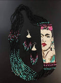 Handmade Frida Kahlo Beaded Necklace: Mexican Style Jewelry