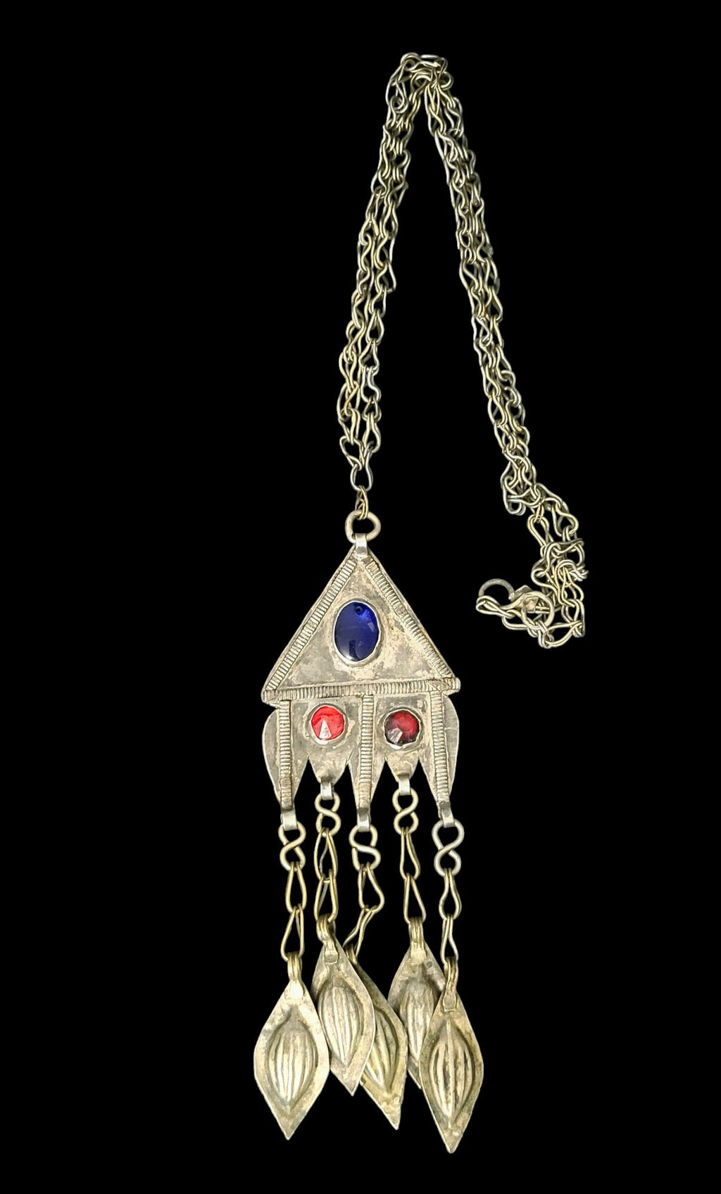 Vintage Kuchi Tribal Necklace: Afghan Boho Statement Jewelry