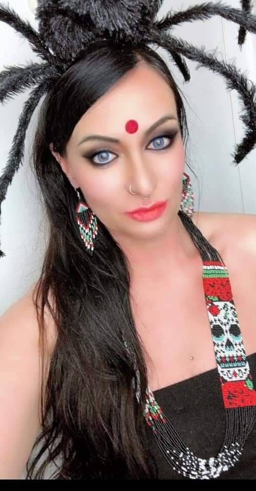 Handmade Seed Bead Sugar Skull Necklace & Earrings Set