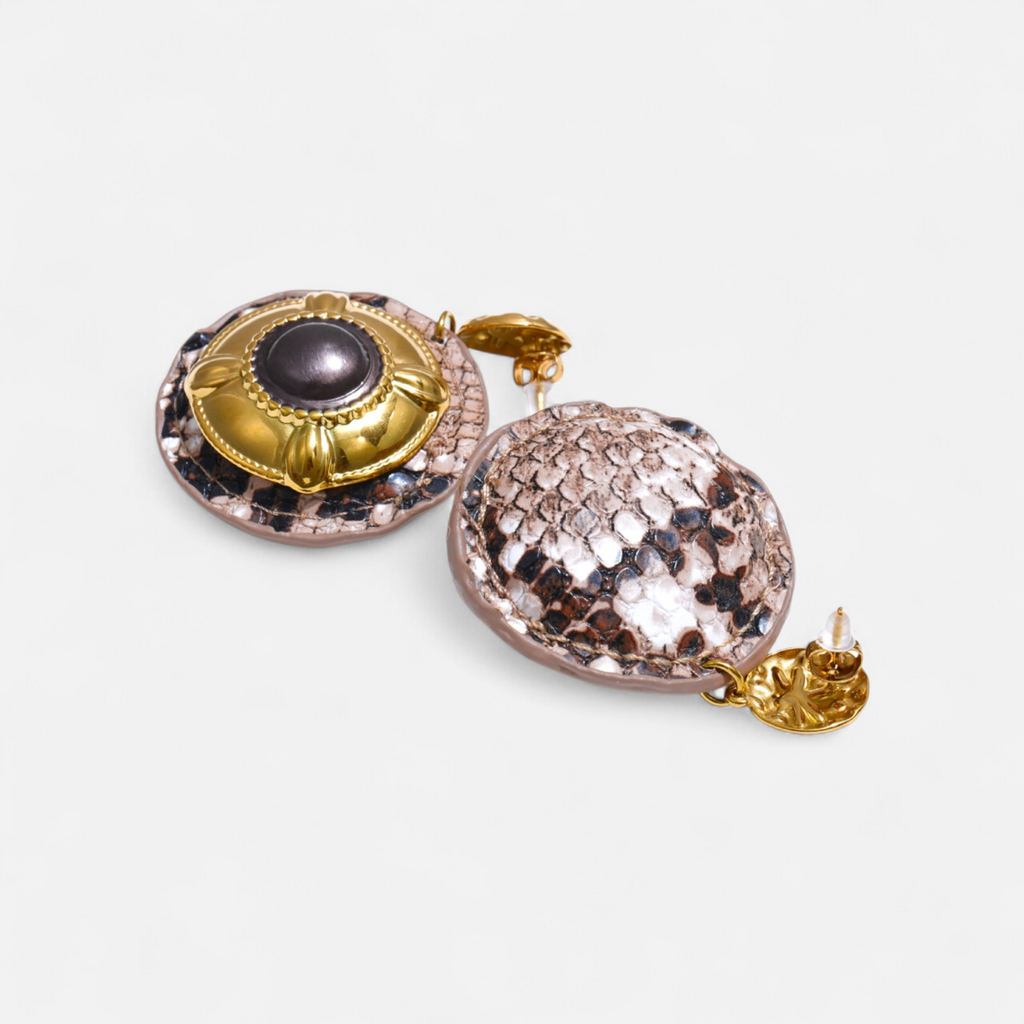 Vintage-Inspired Medallion Drop Earrings