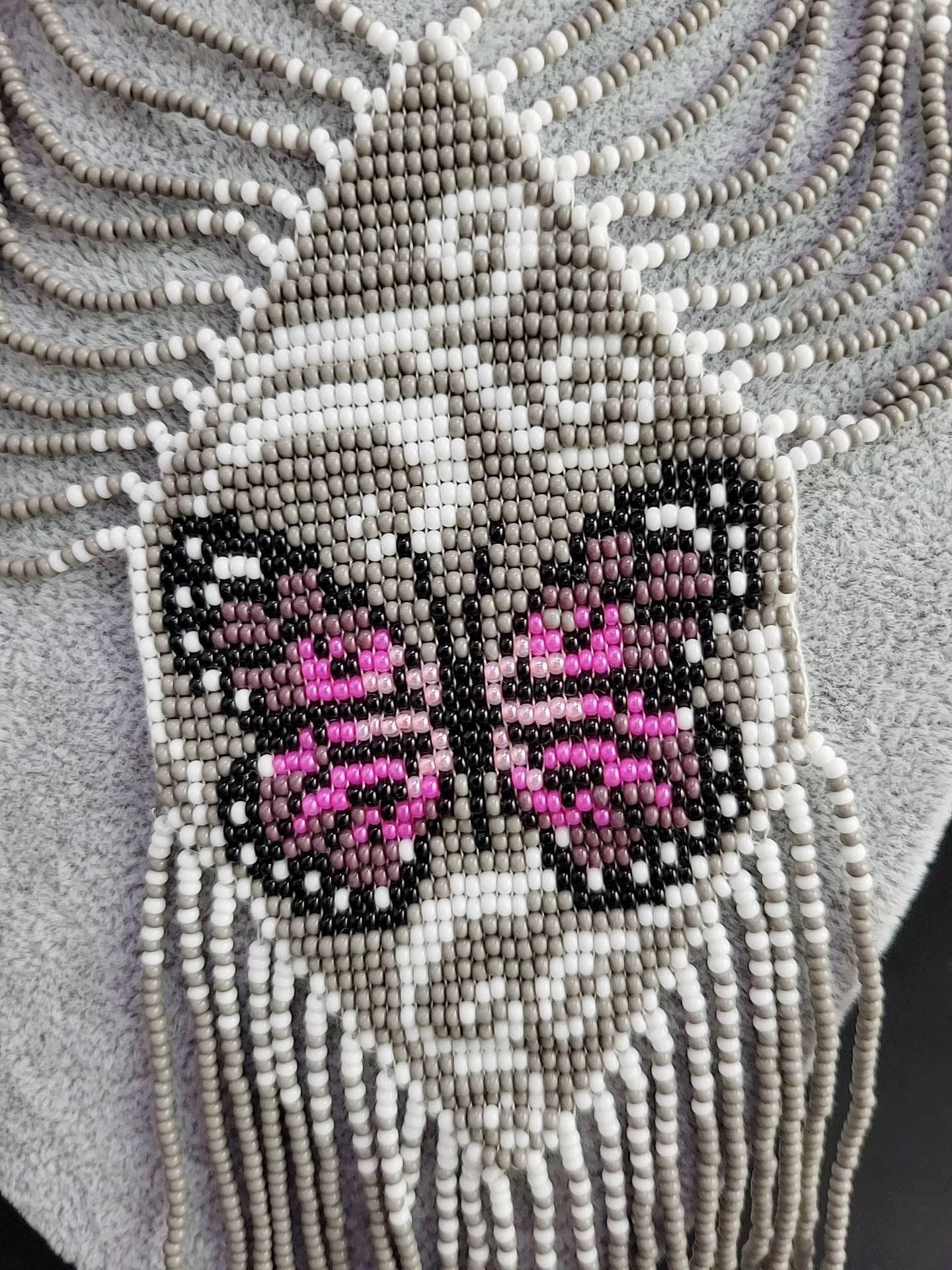 Handmade Beaded Butterfly Necklace: Boho Floral Jewelry