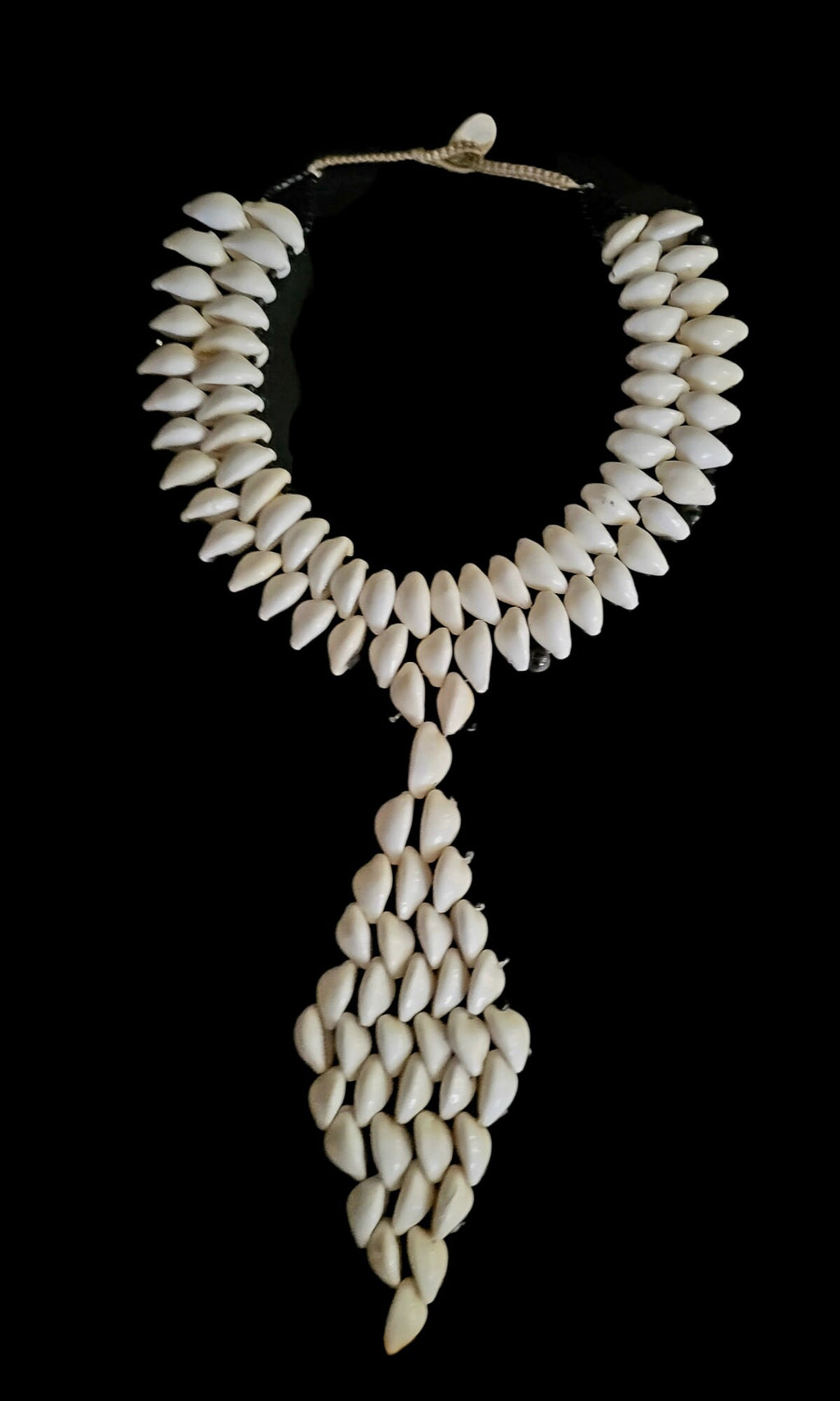 Handmade Cowrie Shell Bib Necklace: Beach Jewelry