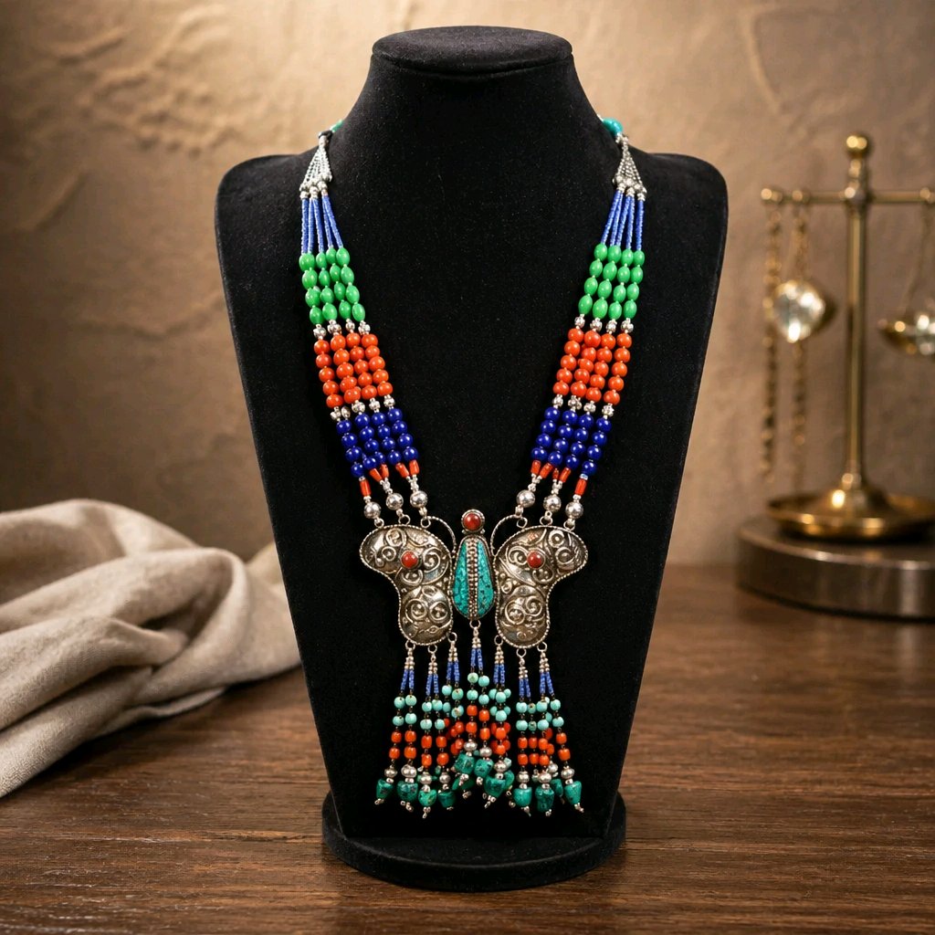 Artisanal Butterfly Statement Necklace