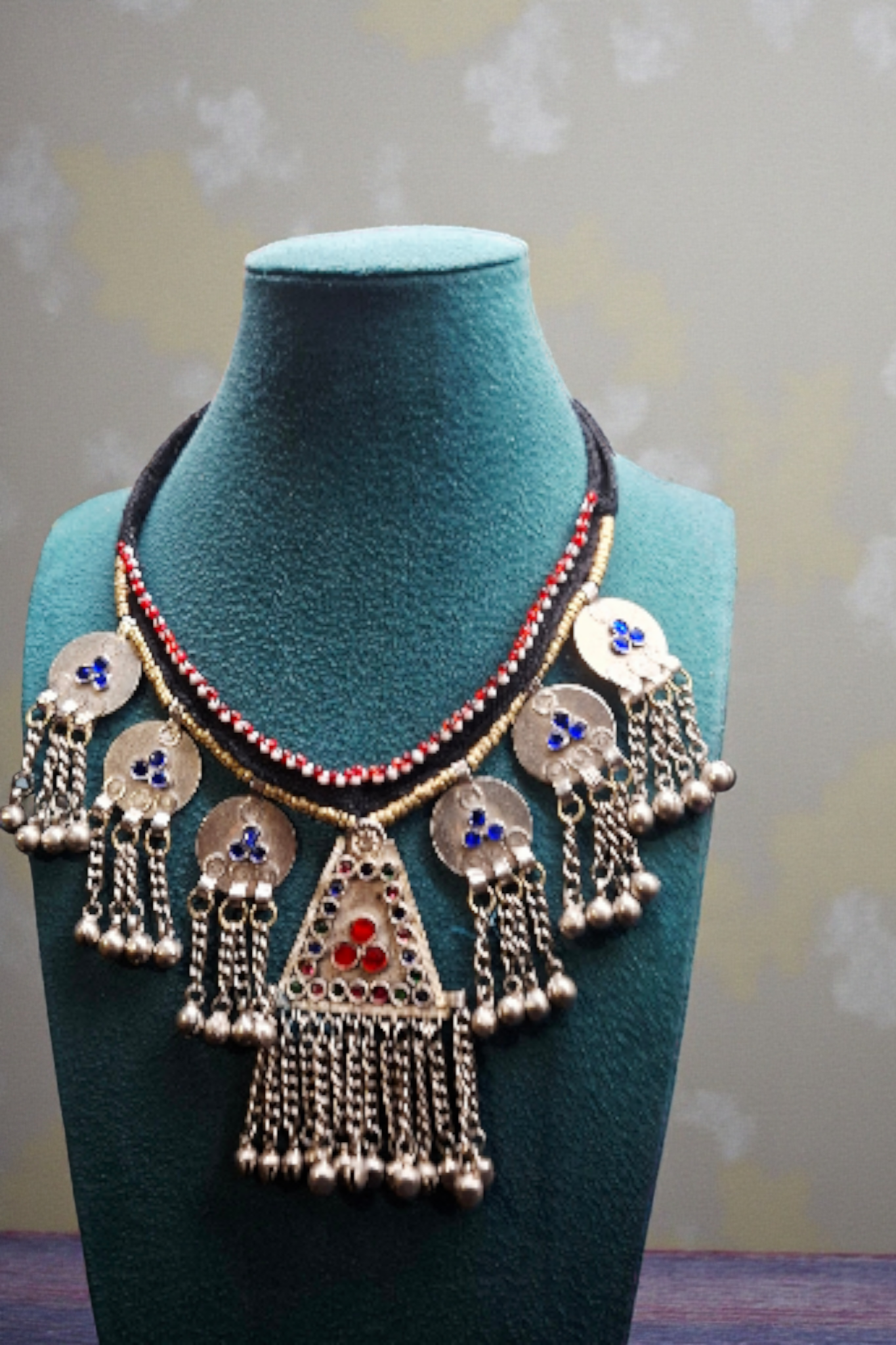 Handcrafted Kuchi Tribal Necklace – Traditional Afghan Coin & Tassel Design