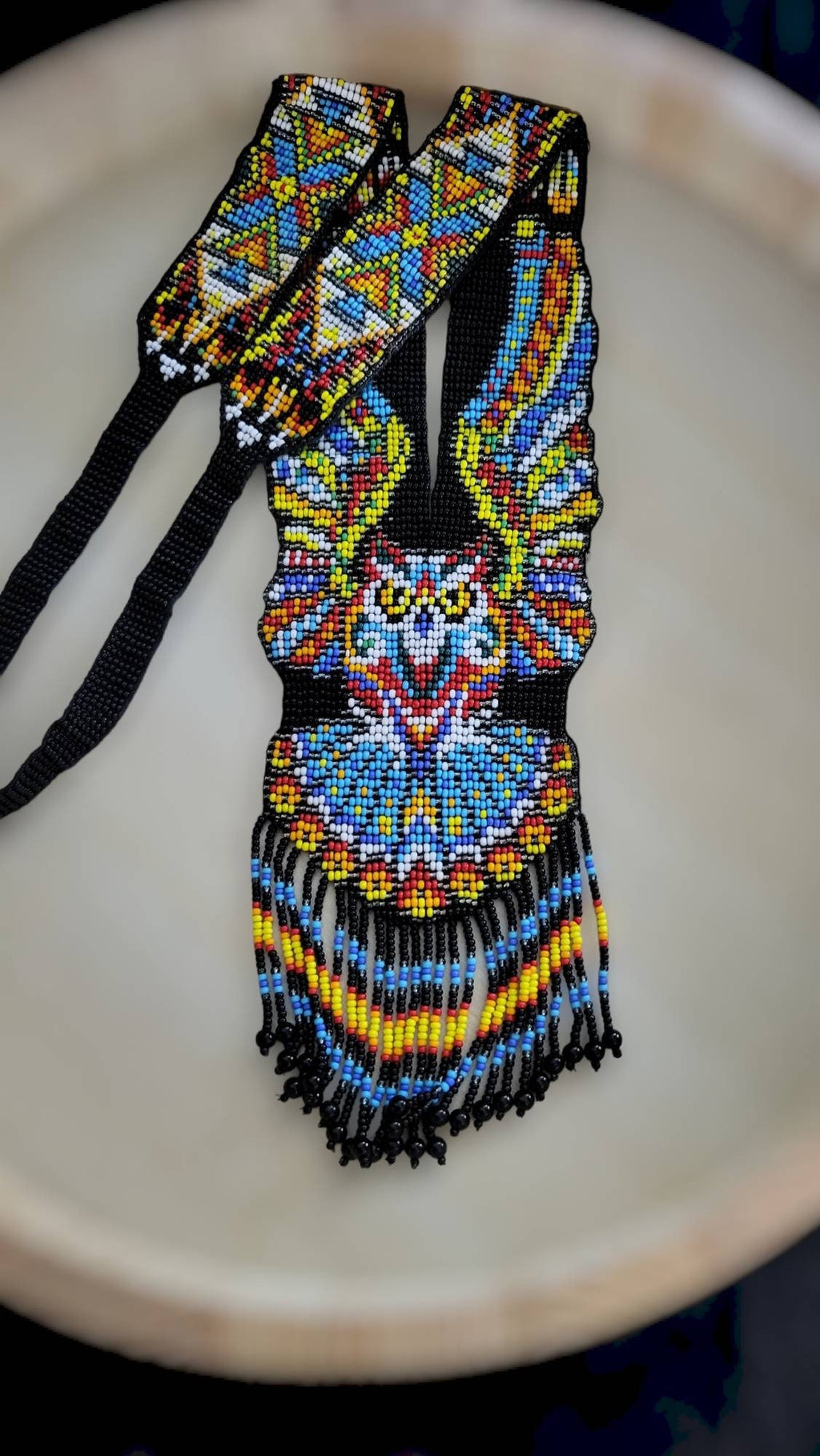 HANDMADE BEADED NECKLACE, Owl Necklace