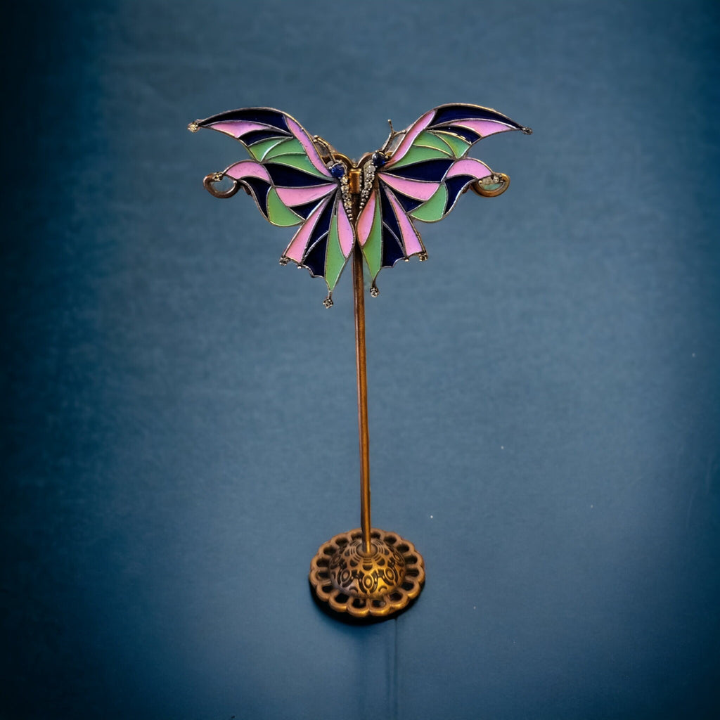 Handmade Painted Butterfly Stud Earrings: Bollywood Party Jewelry