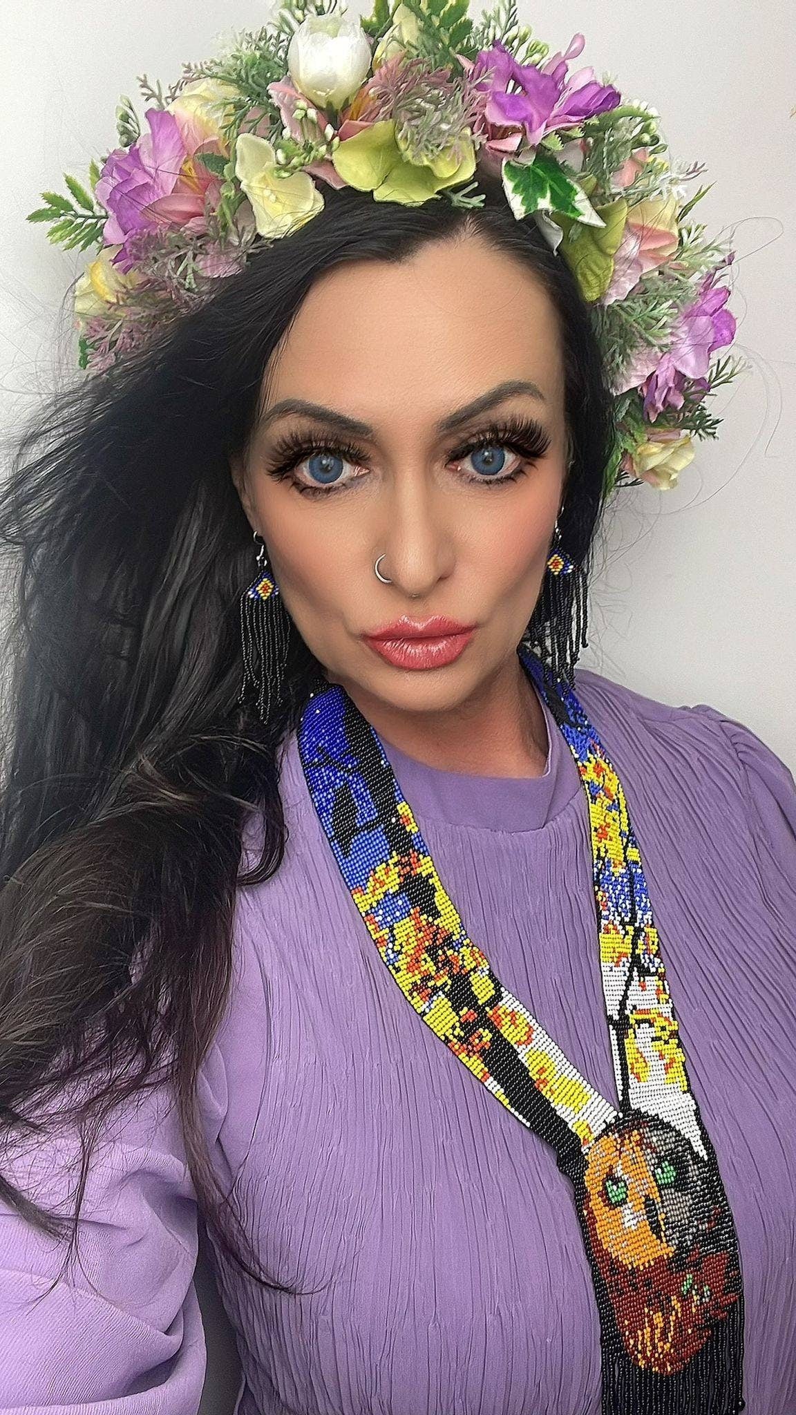 HANDMADE BEADED NECKLACE, Owl Necklace