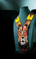 Handmade Beaded Lion Necklace: Ethnic Woven Seed Bead Pendant