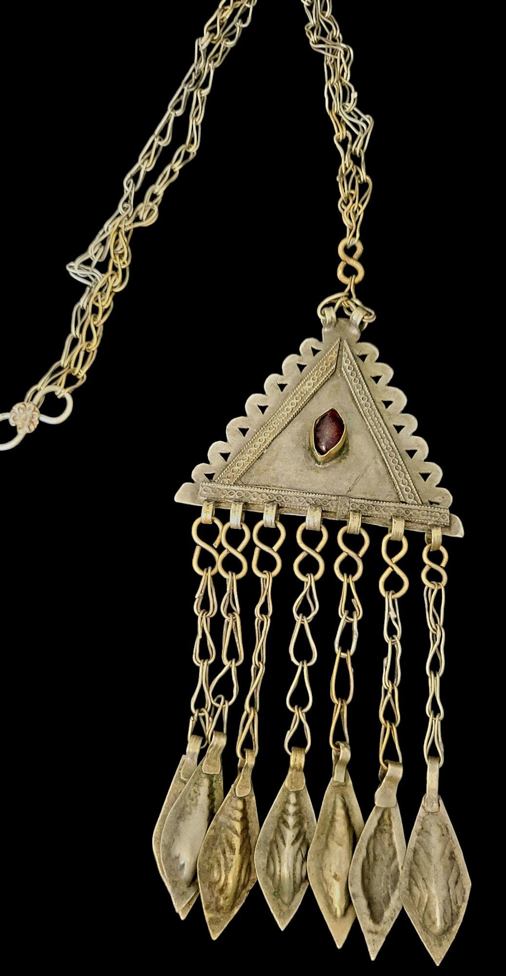Vintage Kuchi Tribal Necklace: Afghan Boho Statement Jewelry
