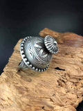 Oxidized Silver Lookalike Ring: Indian Bollywood Style, Adjustable