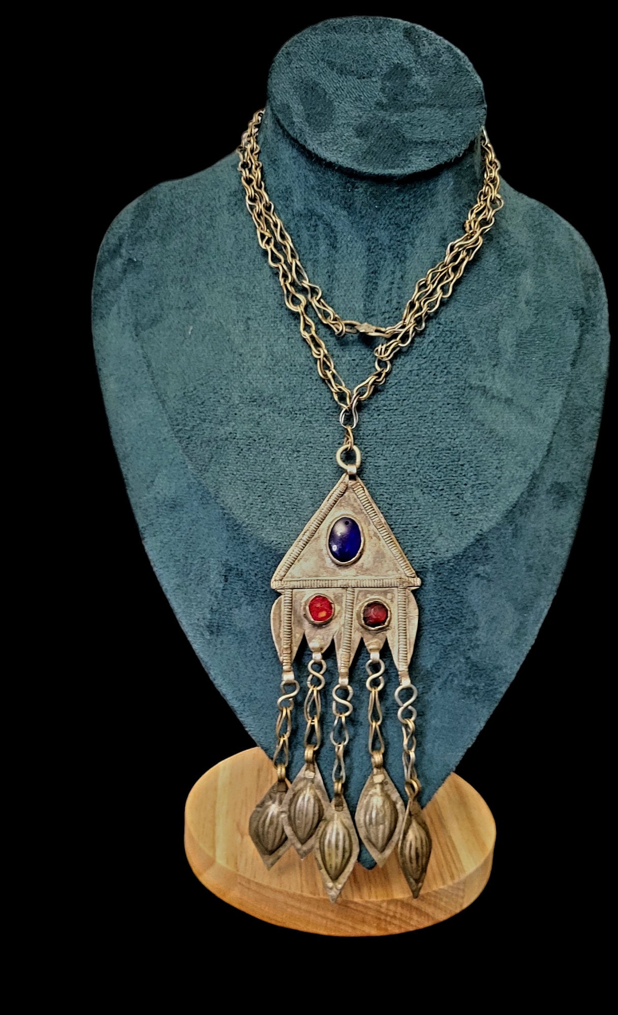 Vintage Kuchi Tribal Necklace: Afghan Boho Statement Jewelry