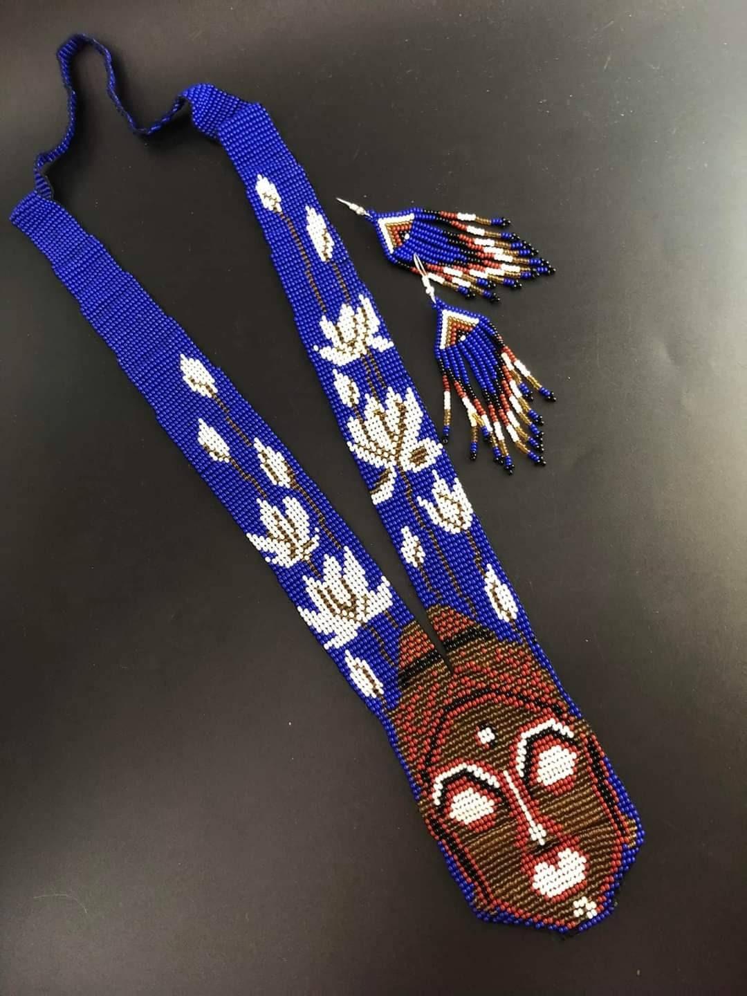 Cobalt Buddha Necklace: Eastern Spiritual Pendant