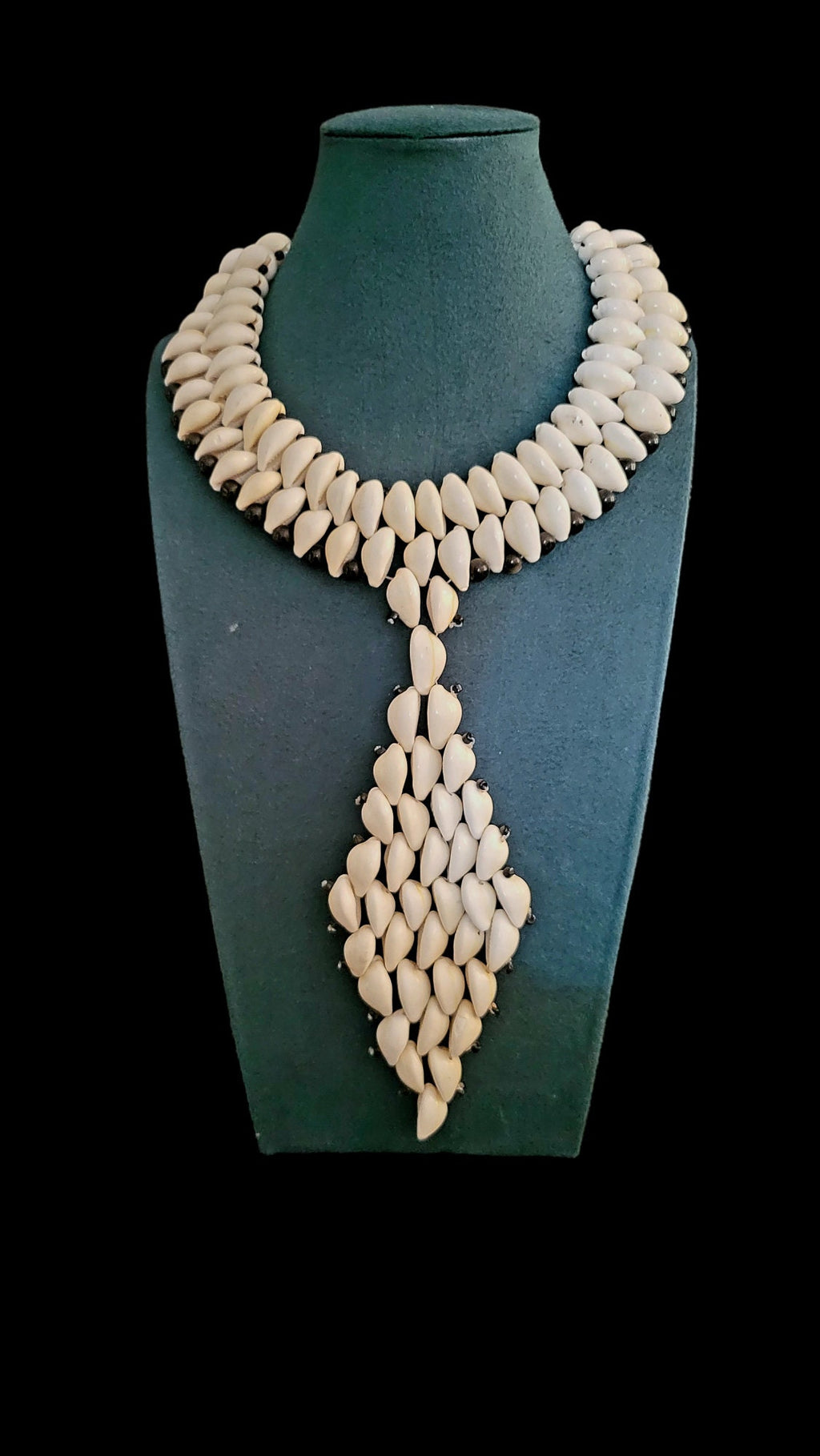Handmade Cowrie Shell Bib Necklace: Beach Jewelry