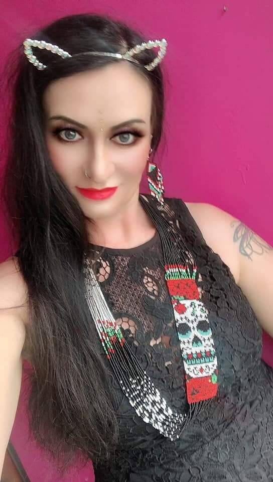 Handmade Seed Bead Sugar Skull Necklace & Earrings Set