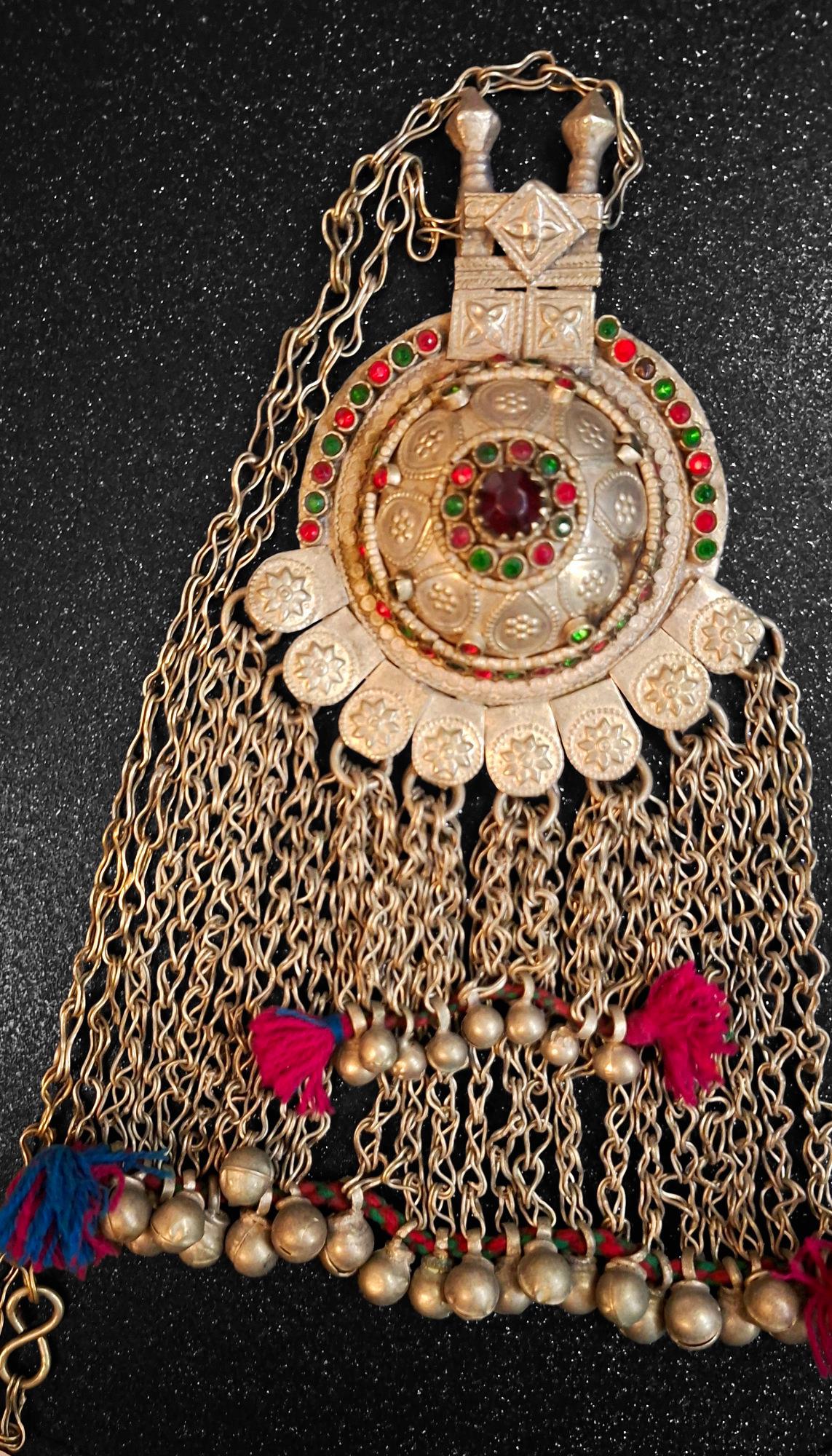 Afghan Kuchi Medallion Choker: Tribal Boho Coin Necklace