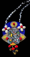 Handmade Polymer Clay Statement Necklace: Indian Art, Mom & Son