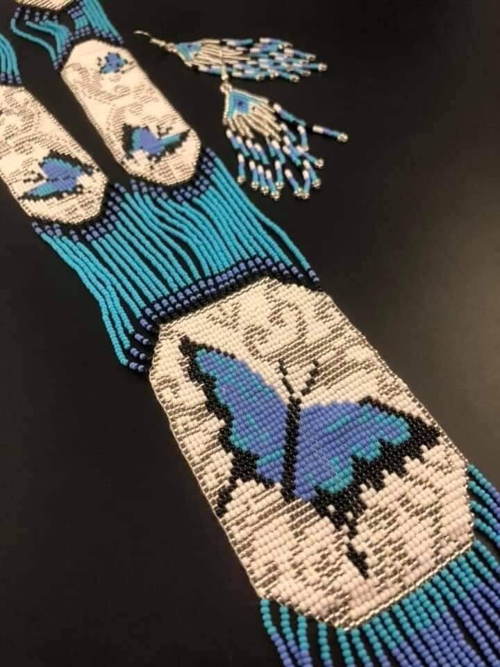 Handmade Beaded Butterfly Necklace: Boho Bird Lover Gift
