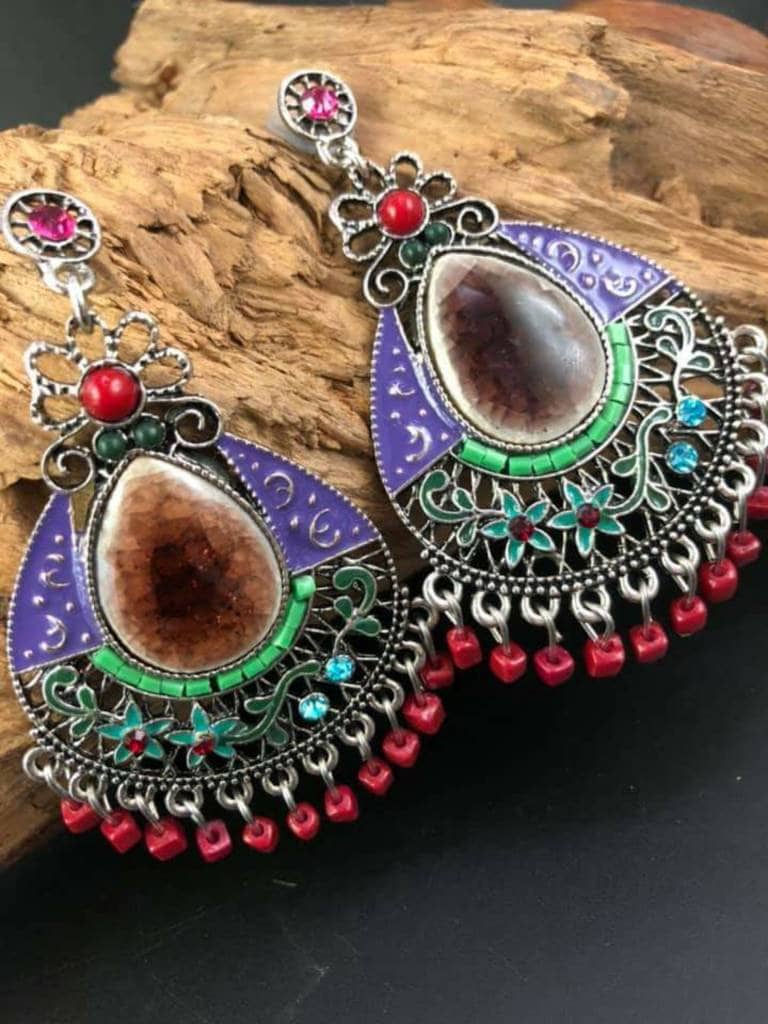 BEADED EARRING,crystal earring,Colourful earring,boho earring,gift for wife
