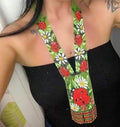 Handmade Beaded Butterfly Necklace: Floral Garden Jewelry