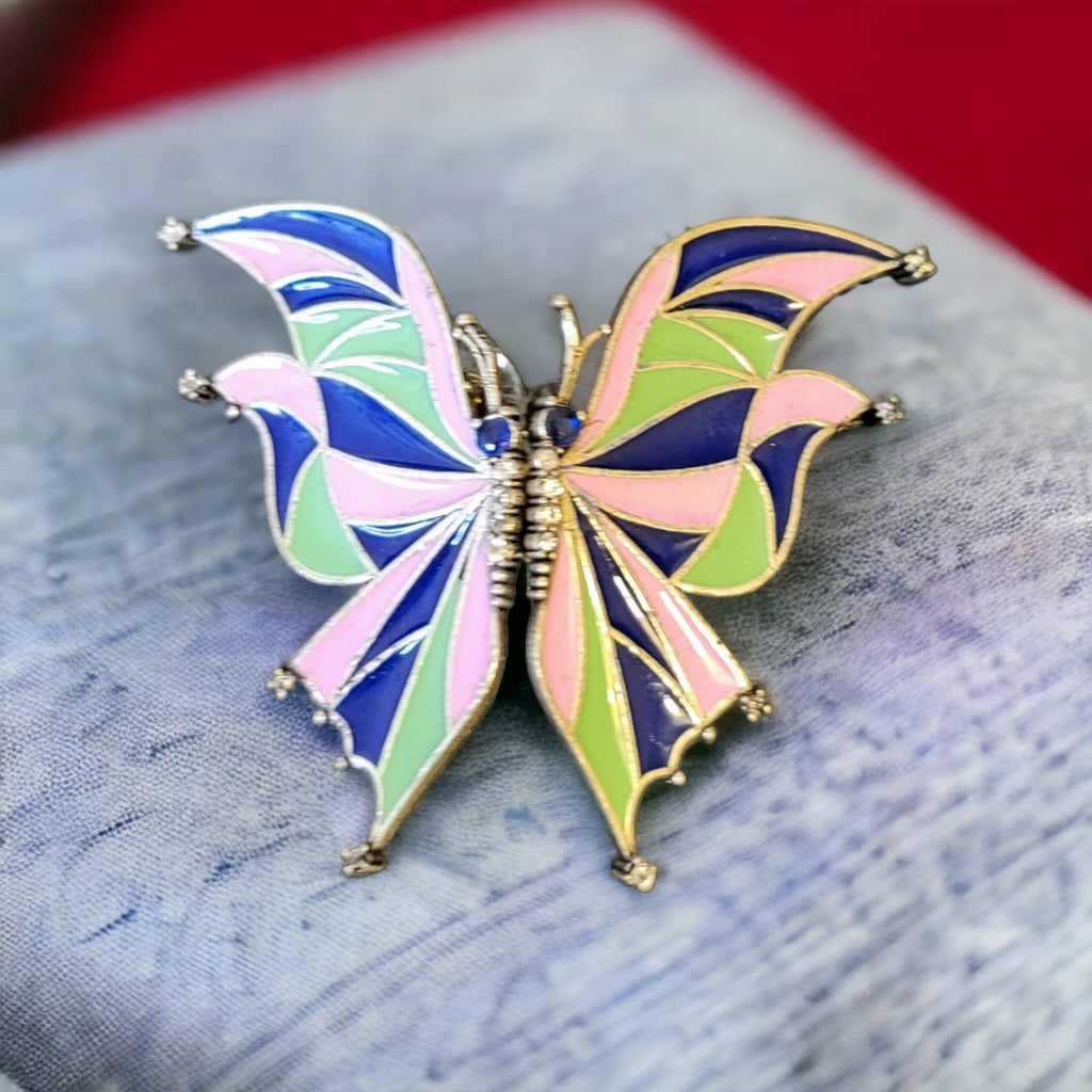 Handmade Painted Butterfly Stud Earrings: Bollywood Party Jewelry