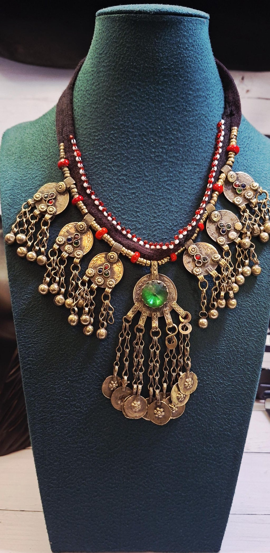 Old Afghani Kuchi Necklace - Afghani Silver Necklace - Afghani Tribal Jewelry - Ethnic Tribal Necklace - Kuchi Necklace