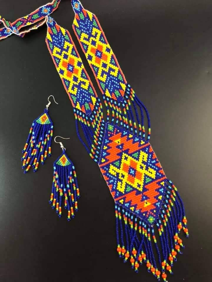 Ręcznie robiony NASZYJNIK Z KORALIKÓW, Letnia biżuteria, Naszyjnik Mandala, Naszyjnik Boho, Biżuteria ręcznie robiona