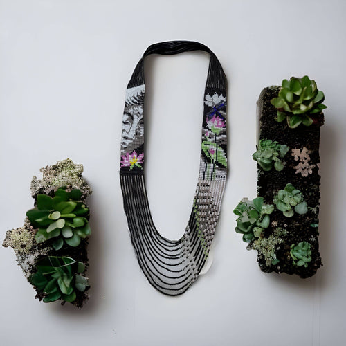 Beaded Buddha Necklace: Eastern Spiritual Pendant