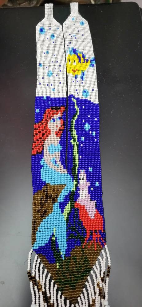 Handmade Mermaid Necklace,Beaded Necklace,Ariel Mermaid Lover,ARIEL  NECKLACE