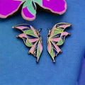 Handmade Painted Butterfly Stud Earrings: Bollywood Party Jewelry