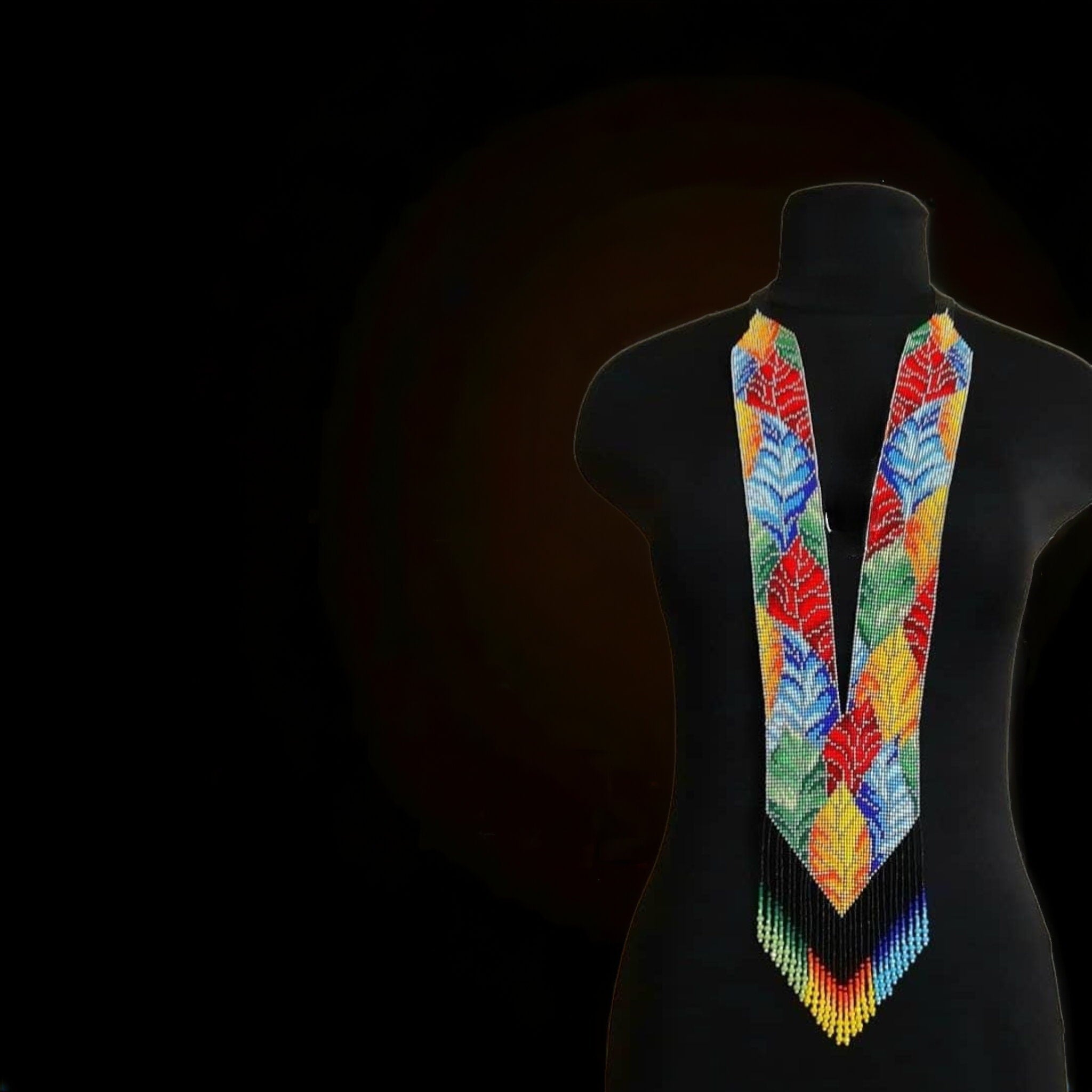 Handmade Seed Bead Necklace: Colorful Tribal Fashion