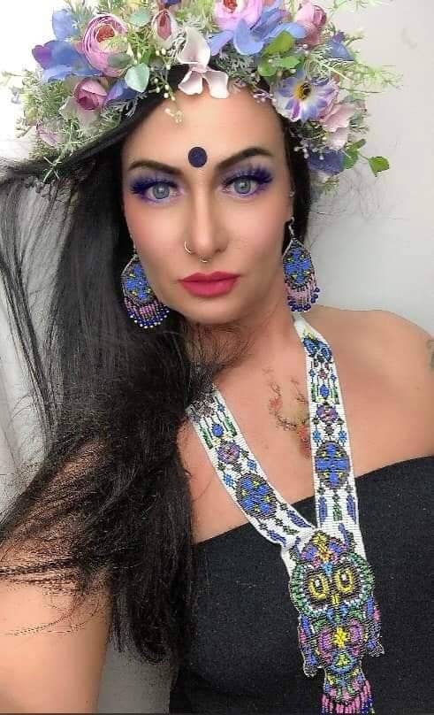 Handmade Beaded Owl Necklace: Long Statement Jewelry