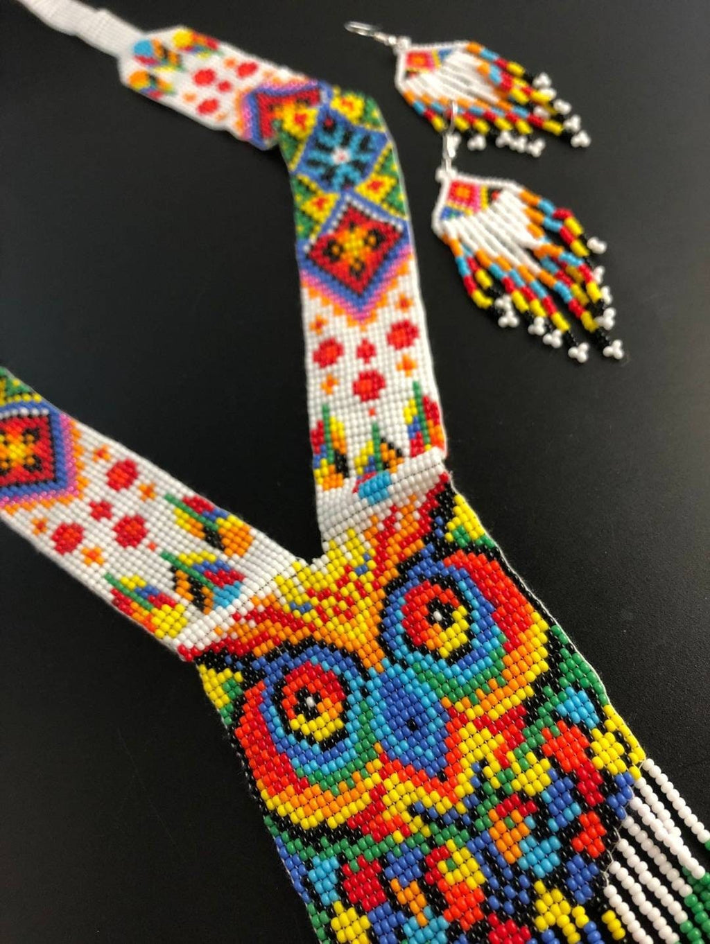 HANDMADE BEADED NECKLACE, Owl Necklace
