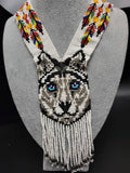 Handmade Beaded Dog Necklace: Boho Animal Lover Gift