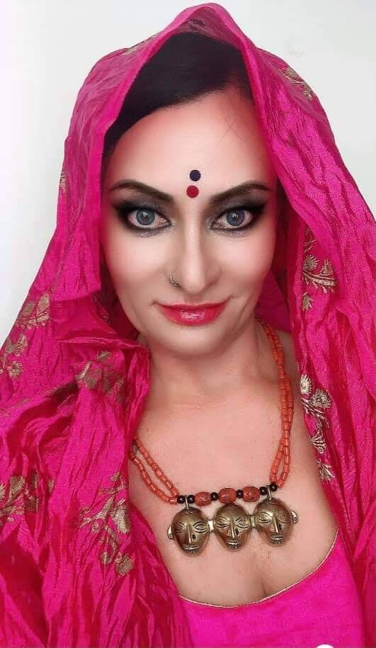 Bronze Tribal Mask Pendant Necklace: Coral Beaded Ethnic Jewelry