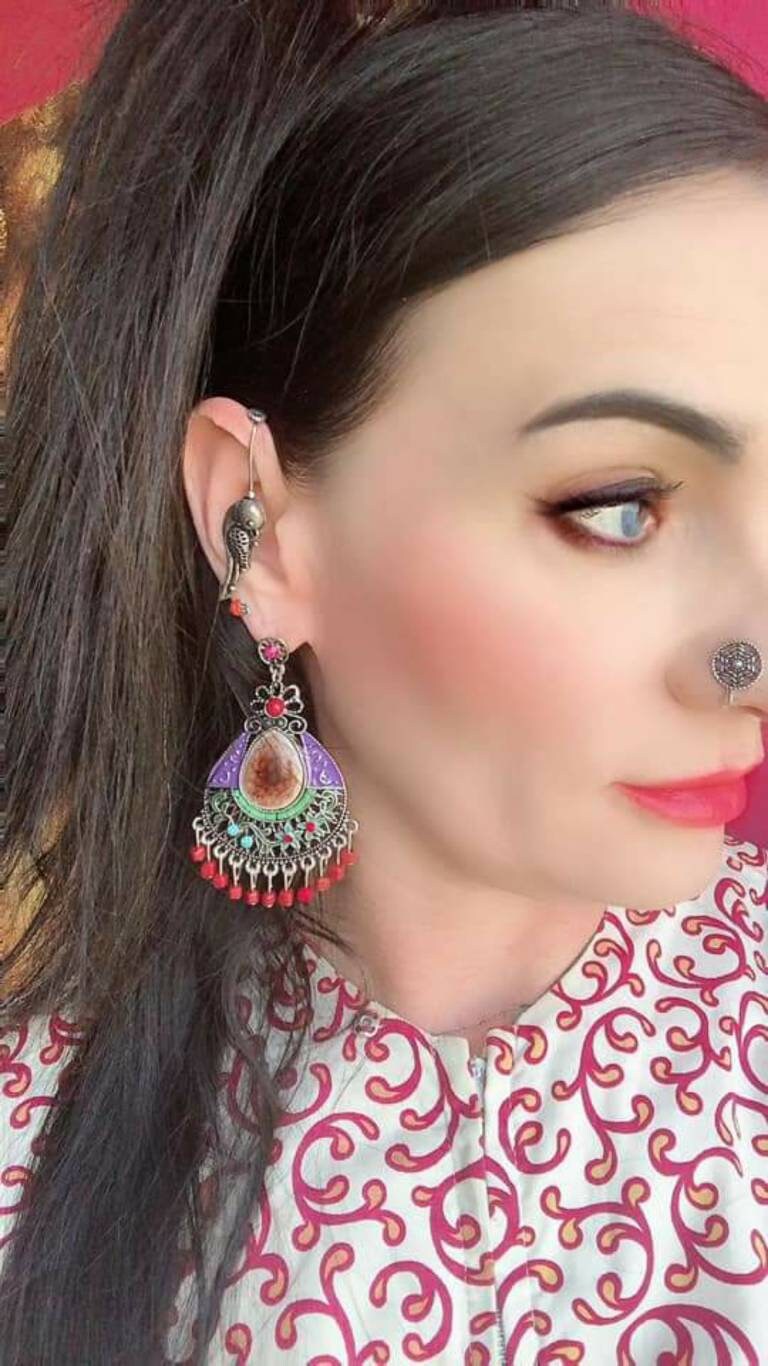 BEADED EARRING,crystal earring,Colourful earring,boho earring,gift for wife