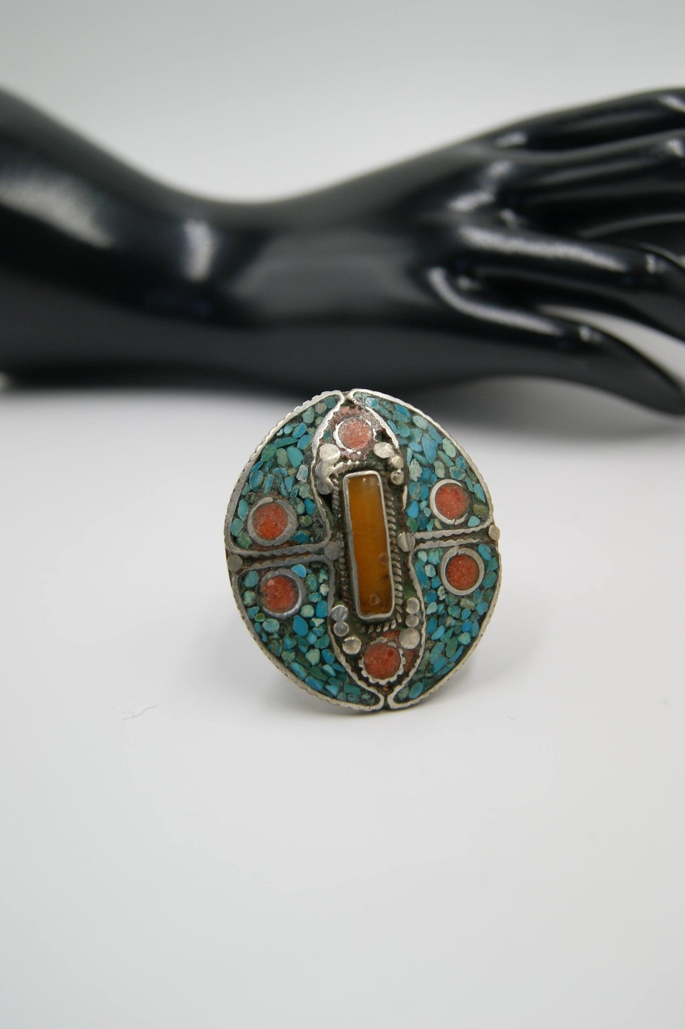 Tibetan-style statement ring