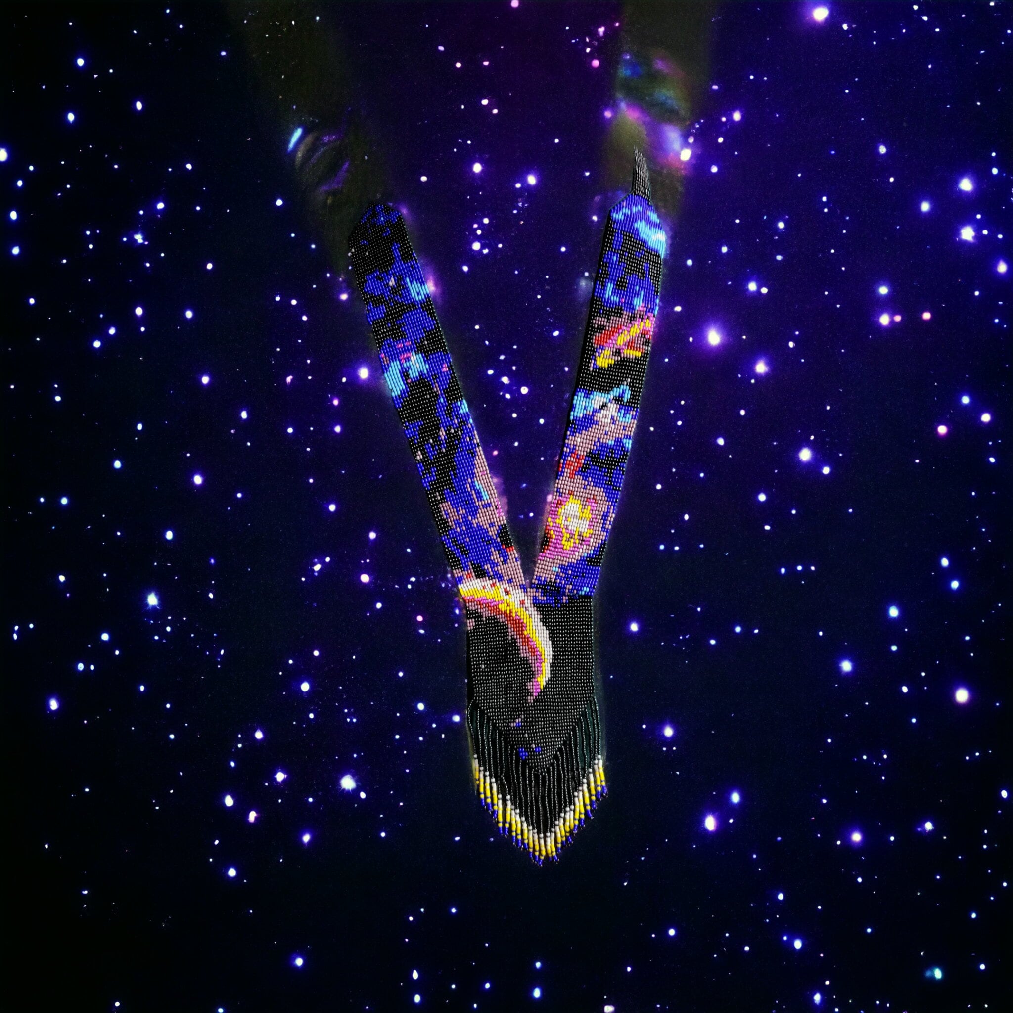 Handmade Loom Beaded Galaxy Necklace: Cosmic Universe Jewelry