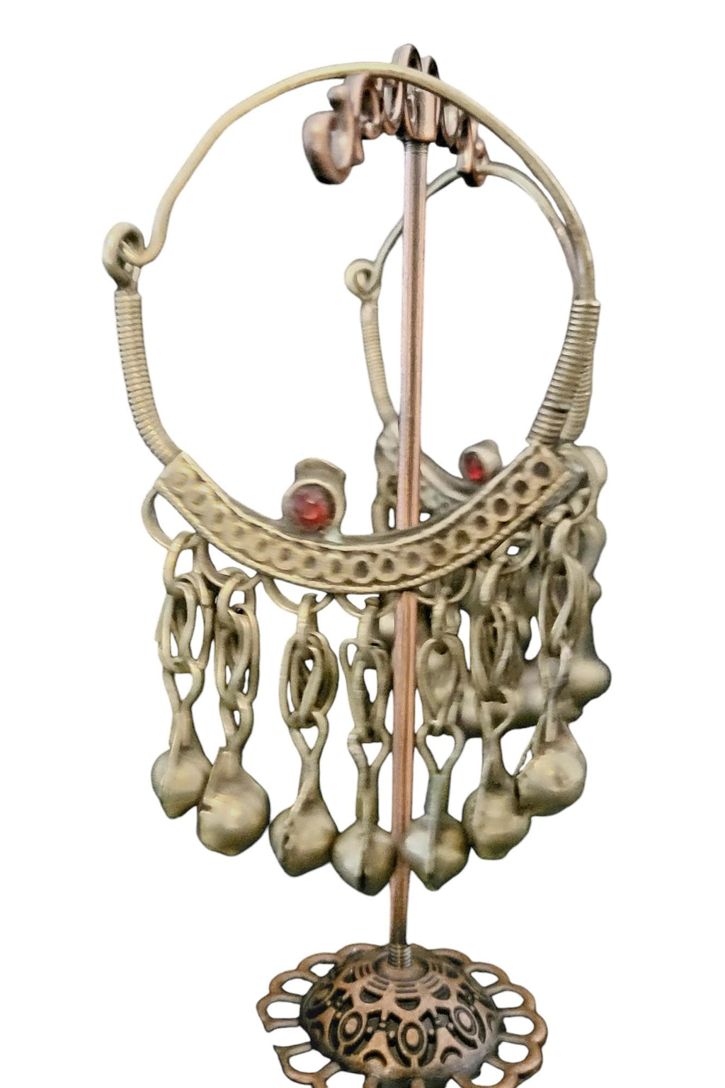 Afghani Hoop Earrings: Tribal Belly Dance Statement Jewelry