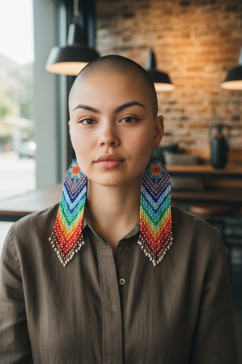 Handmade Seed Bead Earrings: Colorful Boho Chic Dangle Earrings