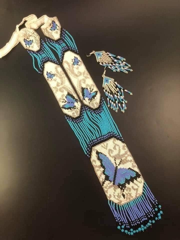 Handmade Beaded Butterfly Necklace: Boho Bird Lover Gift