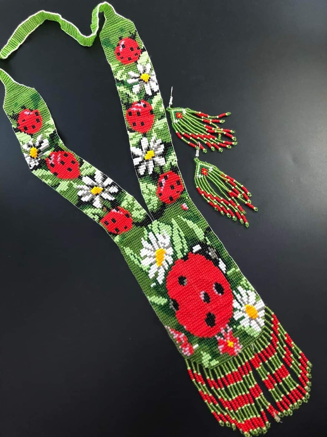 Handmade Beaded Butterfly Necklace: Floral Garden Jewelry