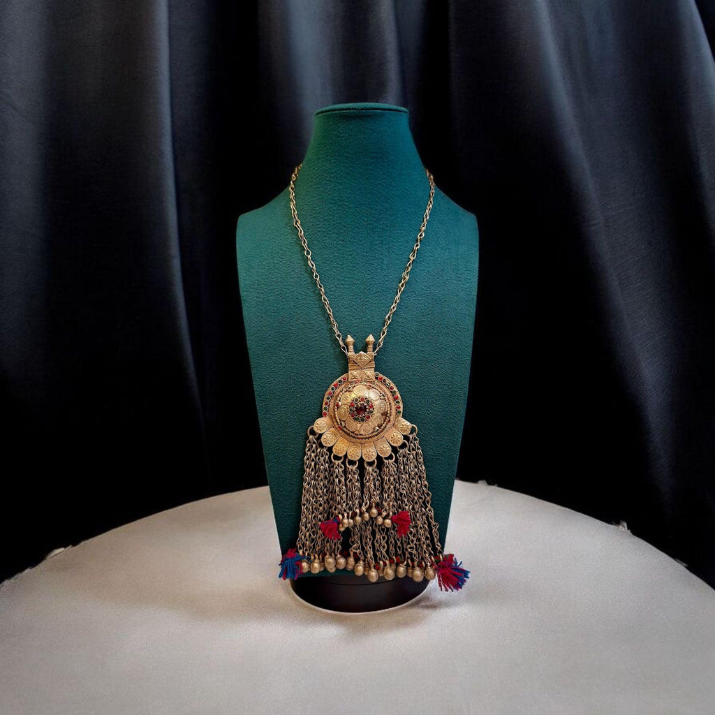 Afghan Kuchi Medallion Choker: Tribal Boho Coin Necklace