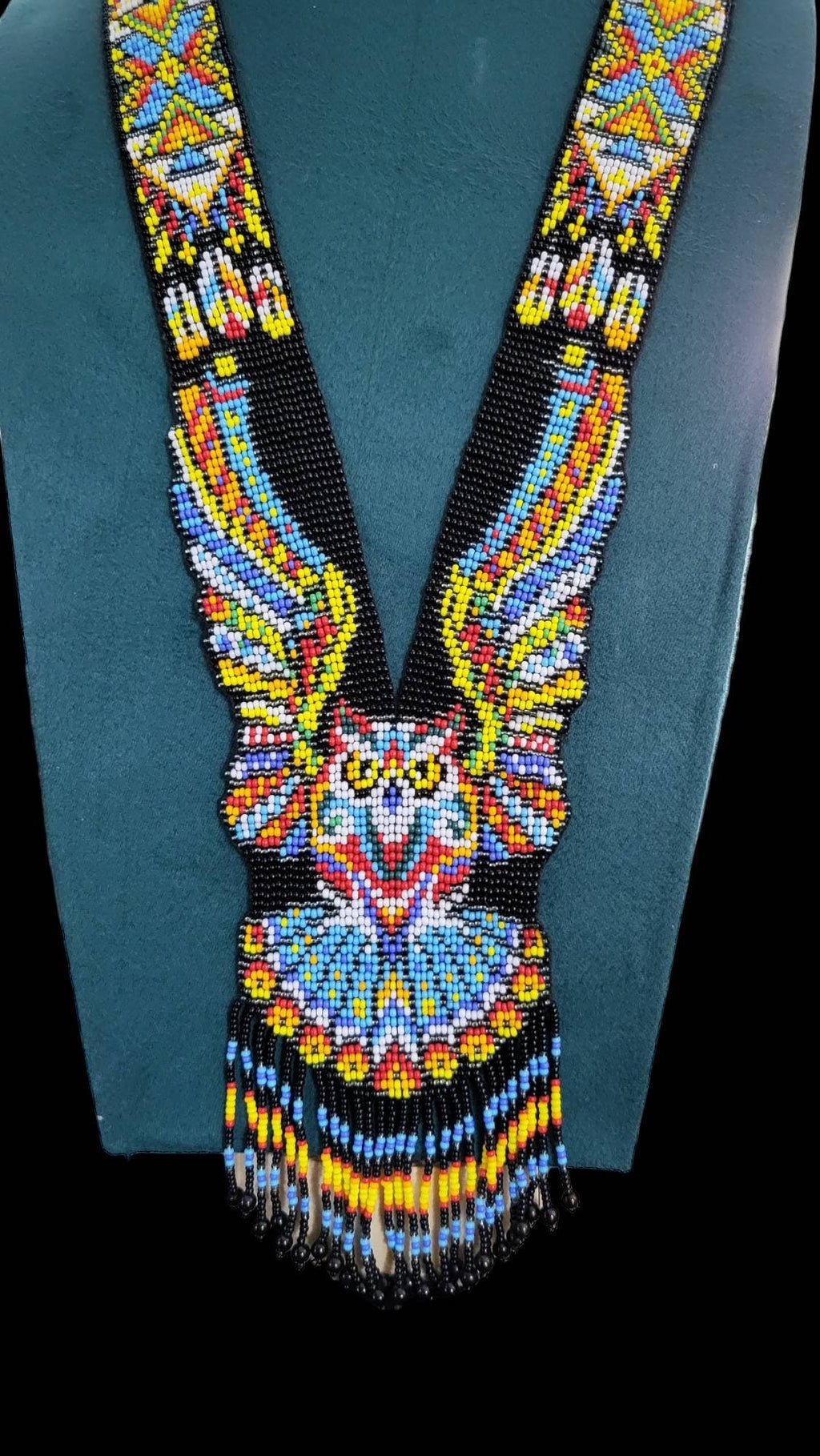 HANDMADE BEADED NECKLACE, Owl Necklace