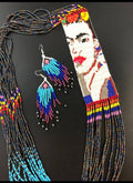 Handmade Frida Kahlo Beaded Necklace: Mexican Style Jewelry