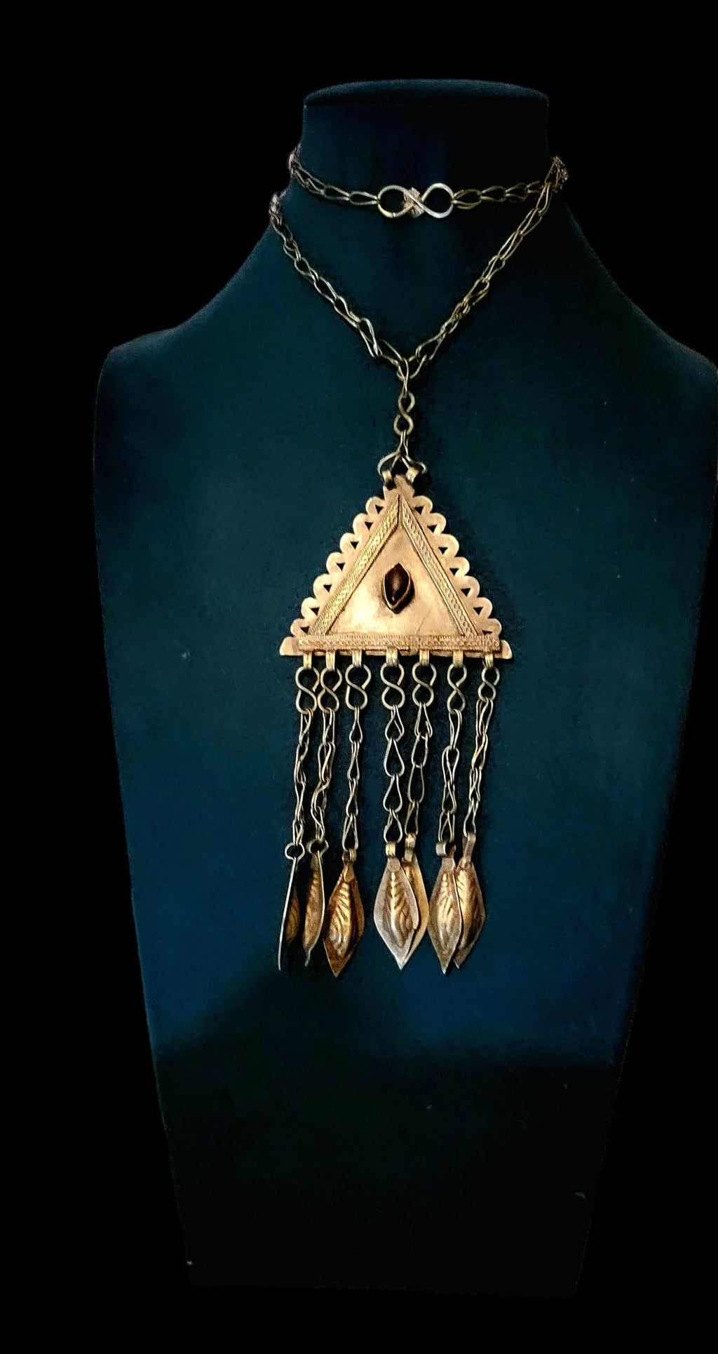 Vintage Kuchi Tribal Necklace: Afghan Boho Statement Jewelry