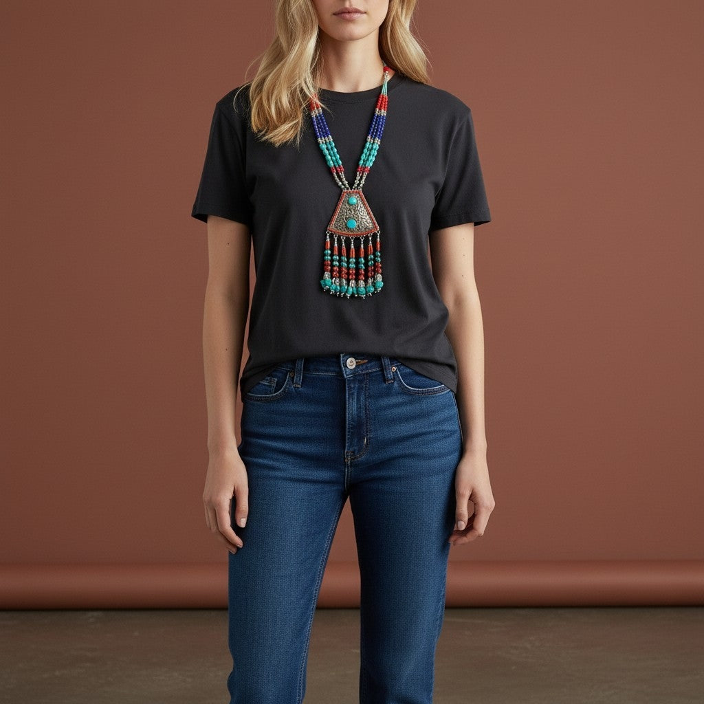 Heritage Hue: Handcrafted Tribal Statement Jewelry