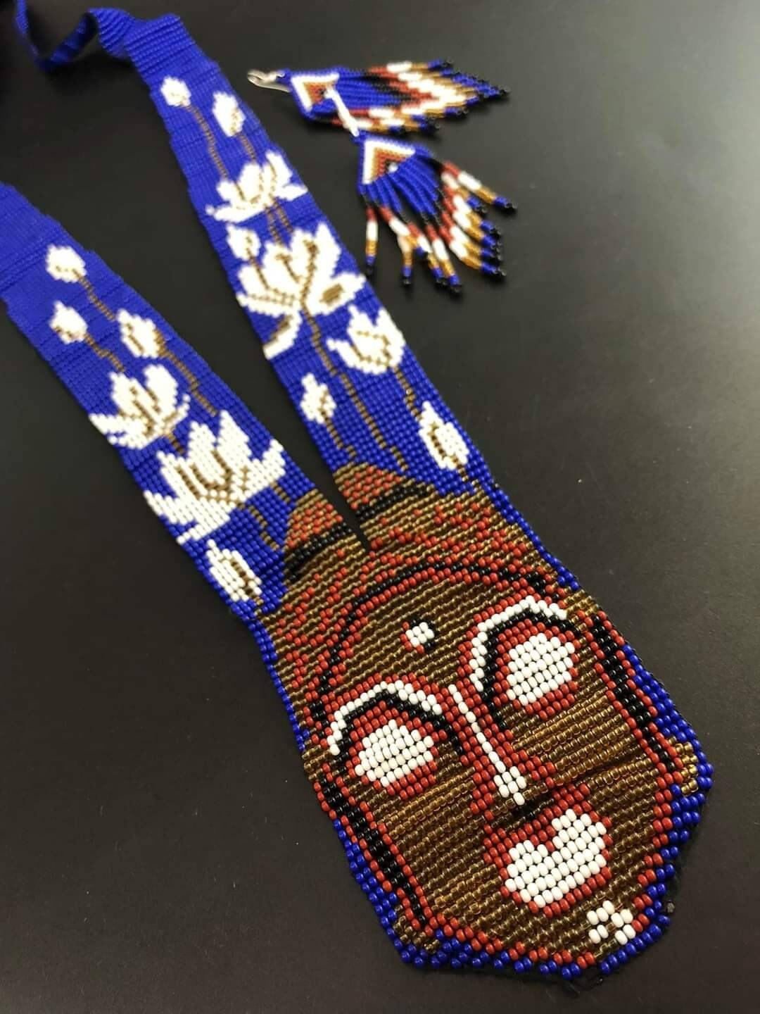 Cobalt Buddha Necklace: Eastern Spiritual Pendant