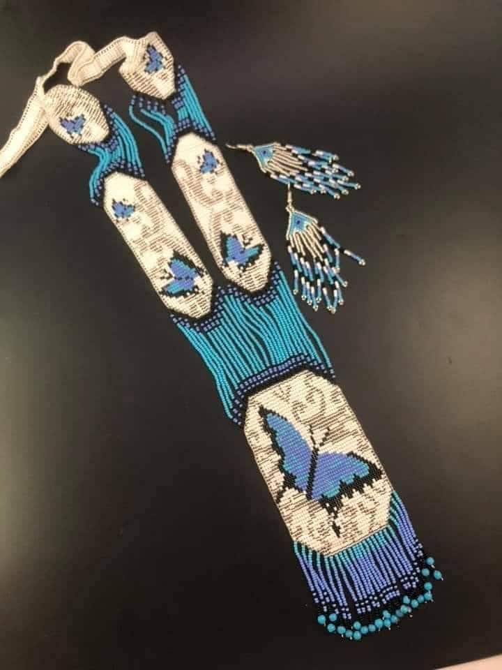 Handmade Beaded Butterfly Necklace: Boho Bird Lover Gift